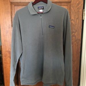 Patagonia 1/4 zipper fleece grey sweater size L